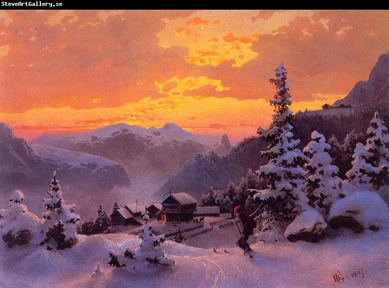 Hans Gude Winter Afternoon